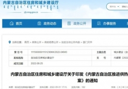 地方政策丨《內蒙古自治區推進供熱計量試點工作實施方案》